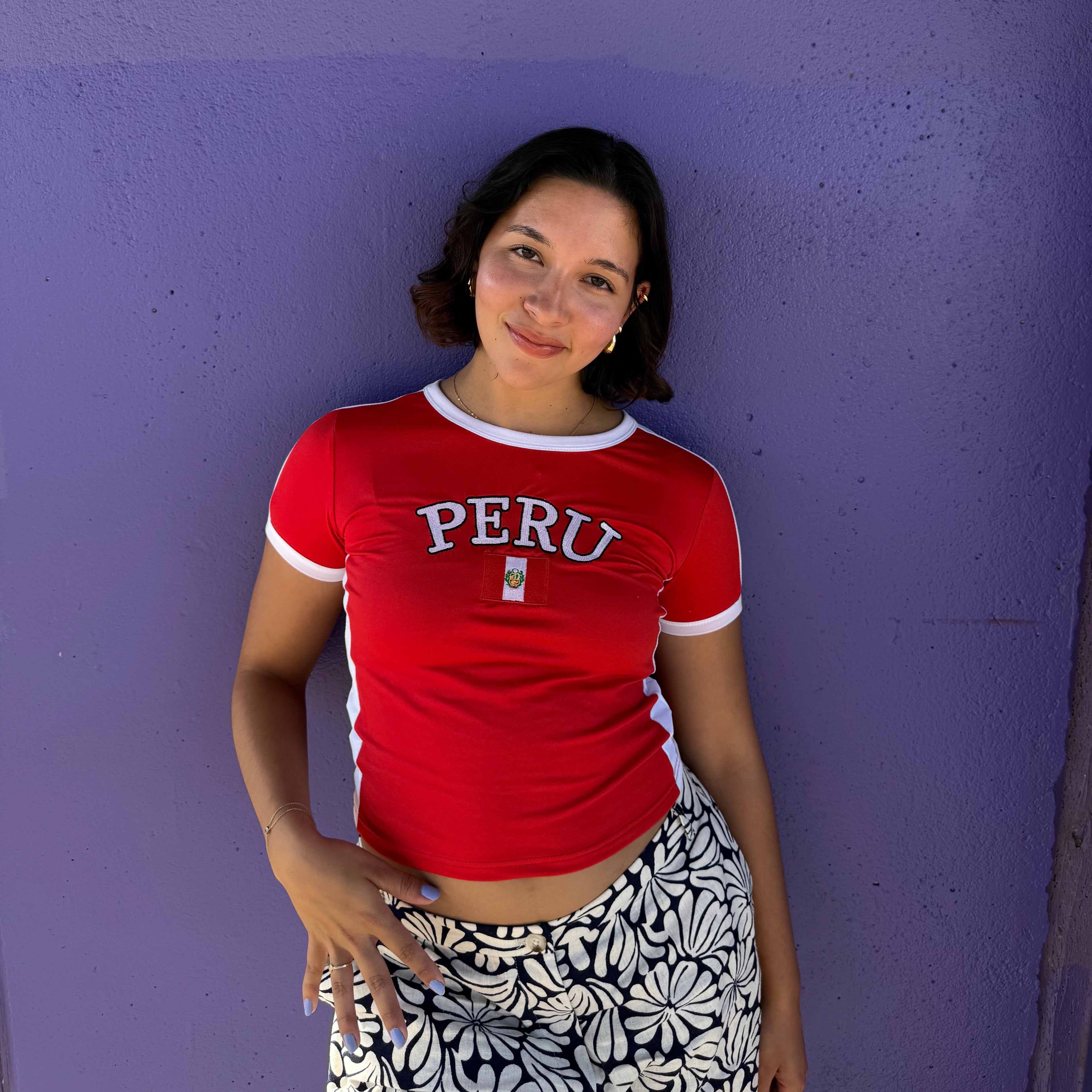 Peru Y2K Baby Tee