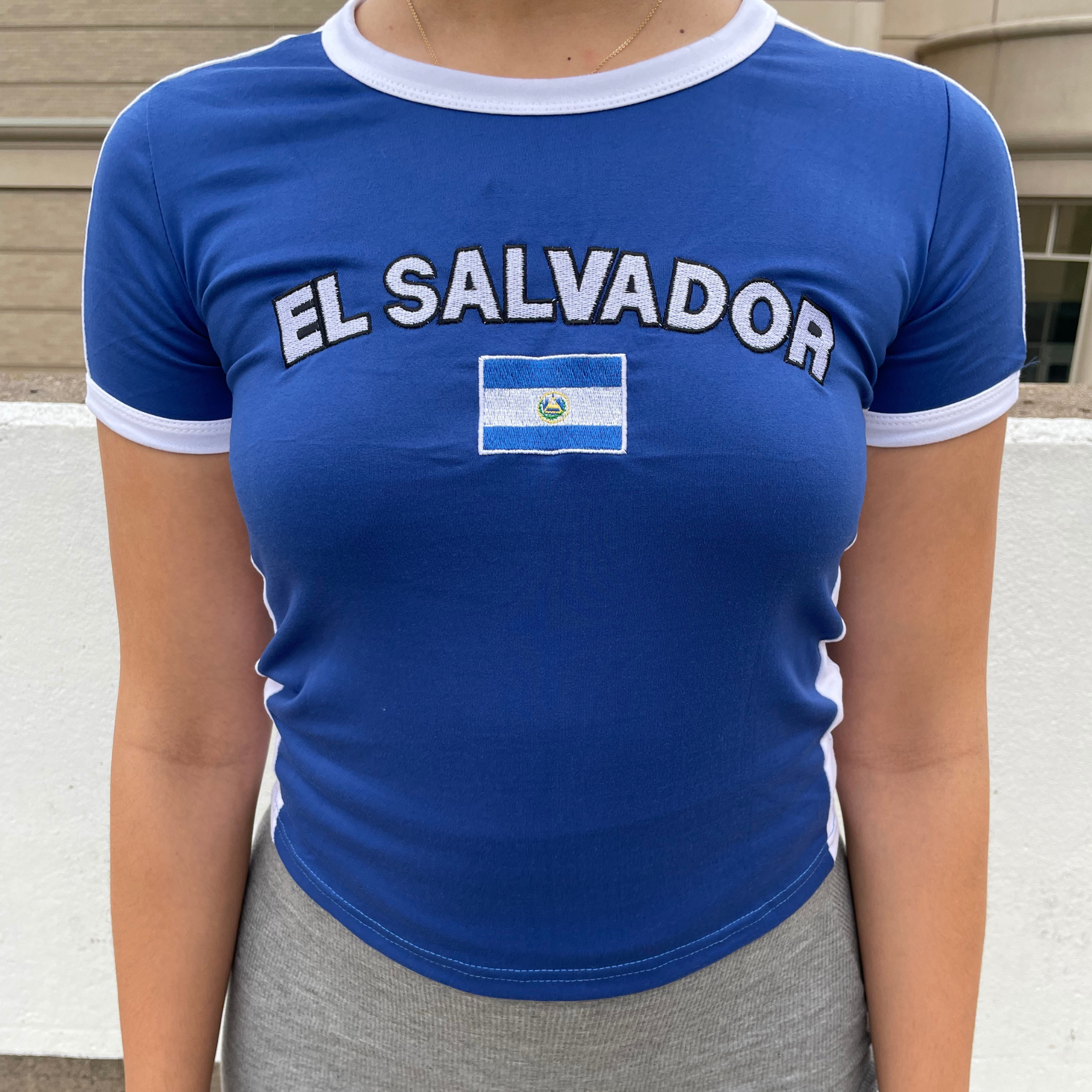 El Salvador Y2K Baby Tee