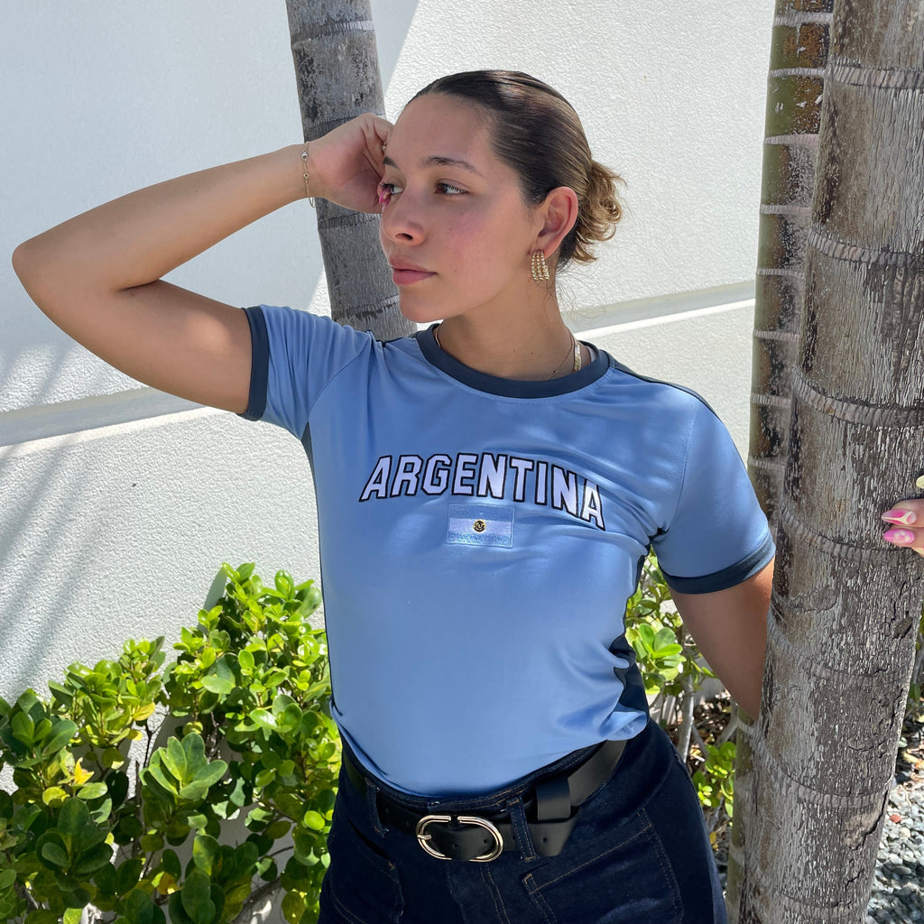 Argentina Y2K Baby Tee