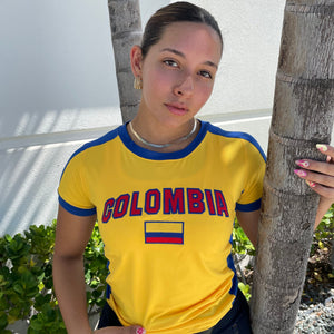 Colombia Y2K Baby Tee