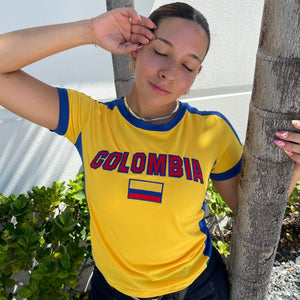 Colombia Y2K Baby Tee