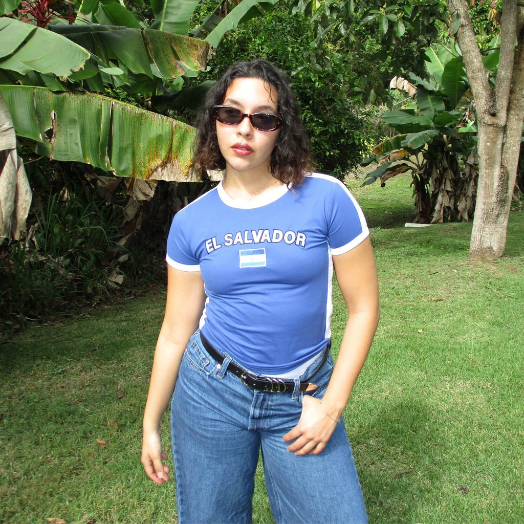 El Salvador Y2K Baby Tee