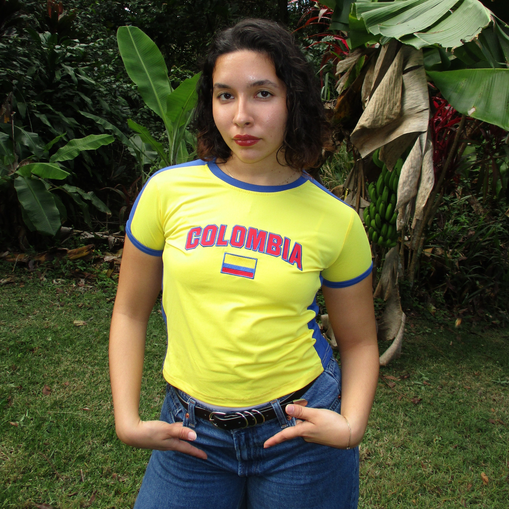 Colombia Y2K Baby Tee